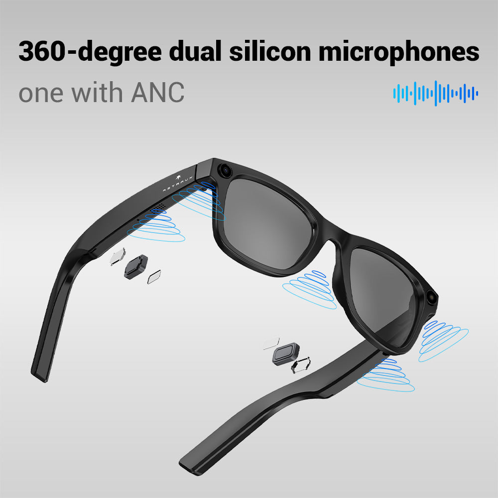 AI Smart Bluetooth Glasses Sunglasses Photo Video Recording Waterproof Call