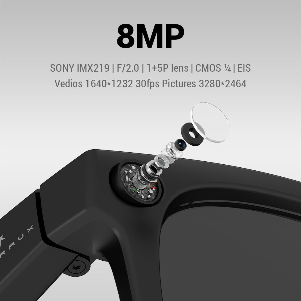AI Smart Bluetooth Glasses Sunglasses Photo Video Recording Waterproof Call