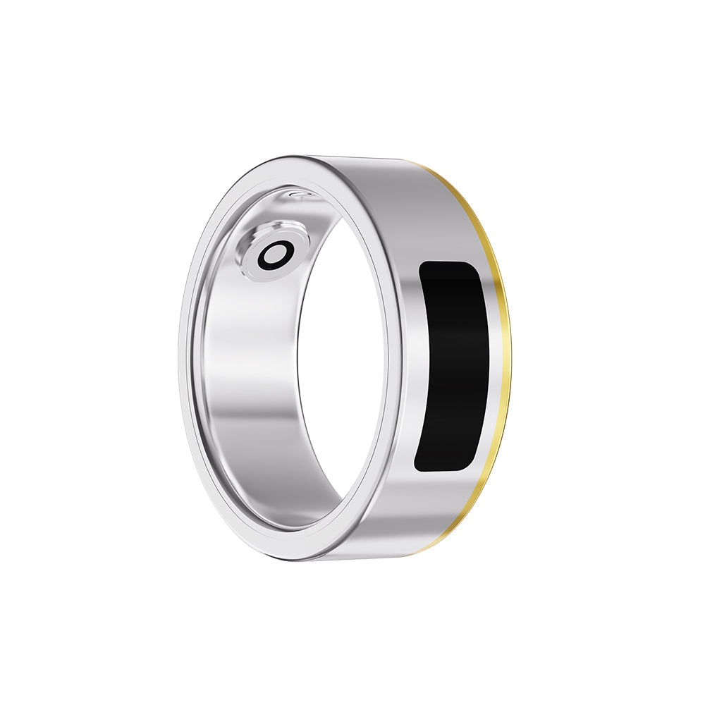 Stainless Steel Smart Ring with Touch for Men Women 5ATM Waterproof