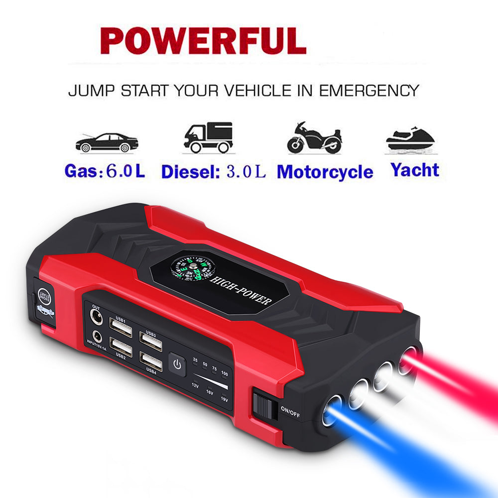 Auto Jump Starter 10000mAh Portable Power Bank Car Jump Starter Battery Starter For Car Emergency Booster Starte Device