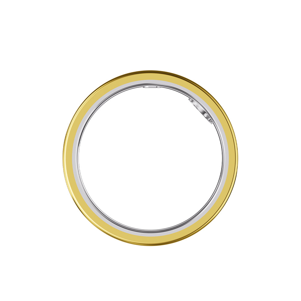 Stainless Steel Smart Ring with Touch for Men Women 5ATM Waterproof