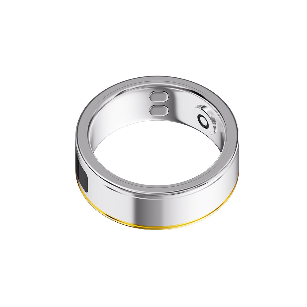 Stainless Steel Smart Ring with Touch for Men Women 5ATM Waterproof