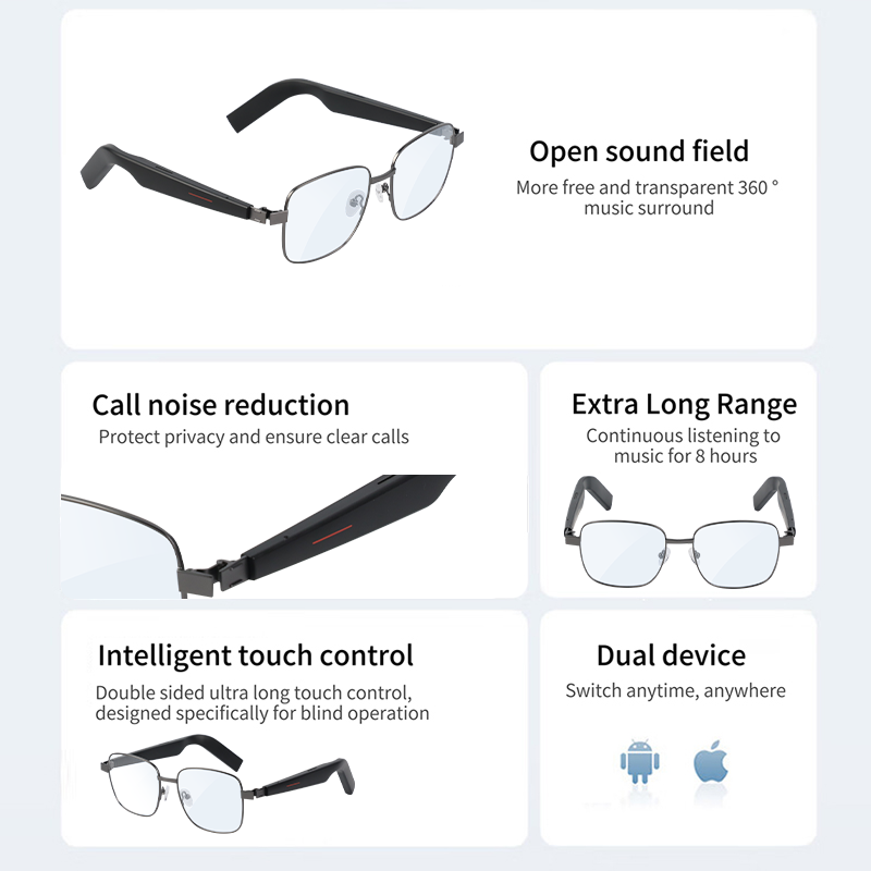SG1 Smart Glasses Camera Glasses Sunglasses Voice Assistant UV protect AI Glasses