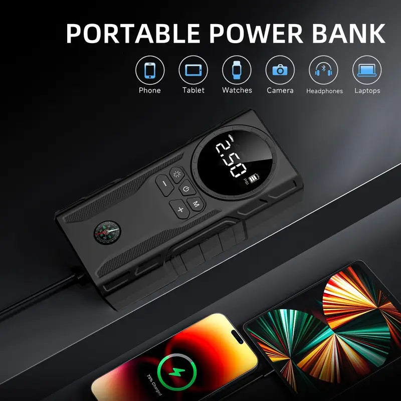 39800mAh Car Jump Starter Portable Power Bank Car Battery Booster 12V Car Starting Device for Petrol 6.0L Diesel 4.0L