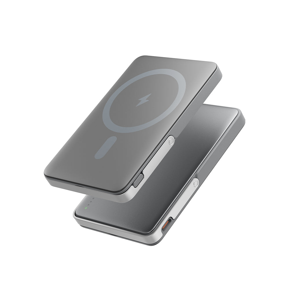 5000mAh Strong Magnetic Thin Power Bank Ultra For MagSafe Wireless PD20W+15W Fast Charging