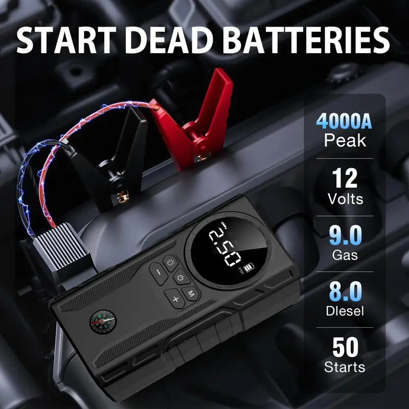 39800mAh Car Jump Starter Portable Power Bank Car Battery Booster 12V Car Starting Device for Petrol 6.0L Diesel 4.0L