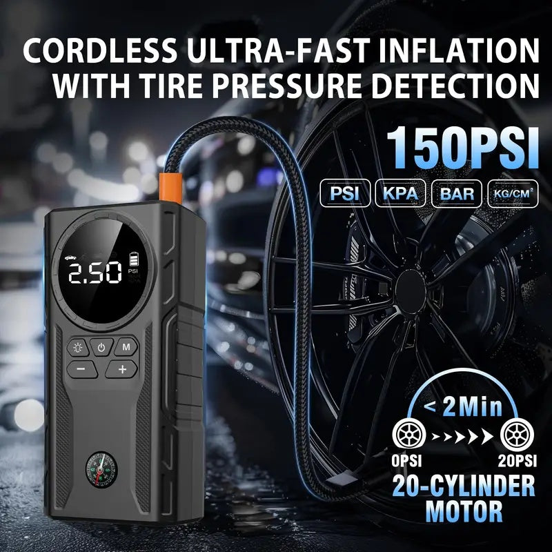 Avviatore di emergenza per auto da 39800 mAh, power bank portatile, booster per batteria auto, dispositivo di avviamento per auto da 12 V per benzina 6.0L Diesel 4.0L