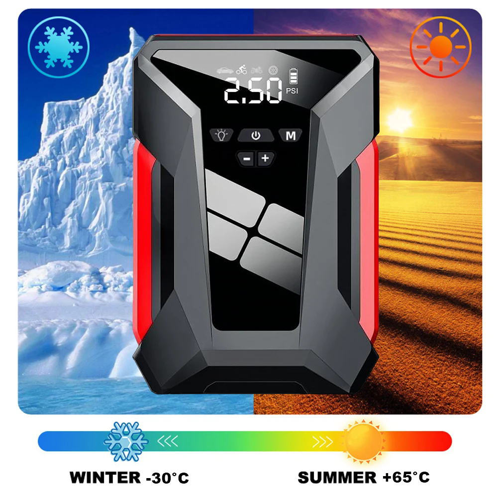 10000mAh Car Jump Starter Multifunctional Automotive Energy Power 150PSI fire Inflator Powerbank Air Pump With Bag